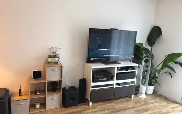 Beautiful room in modern apartment with balcony