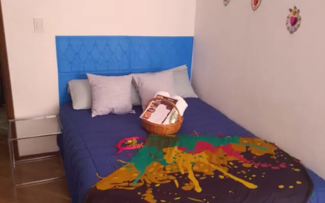 Beautiful bedroom with bathroom I have food service, menu and sap.