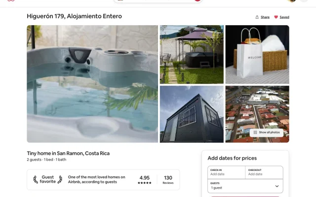 Pequeña casa con jacuzzi en San Ramón