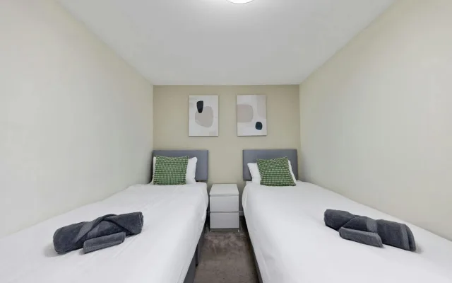 Moderne 2-Schlafzimmer-Wohnung mit voll ausgestatteter Küche und gemütl