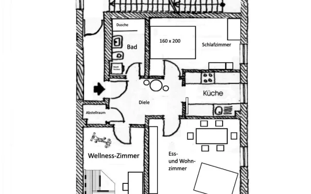 Exklusive 3-Zimmer-Wohnung für 2 anspruchsvolle Personen in Toplage