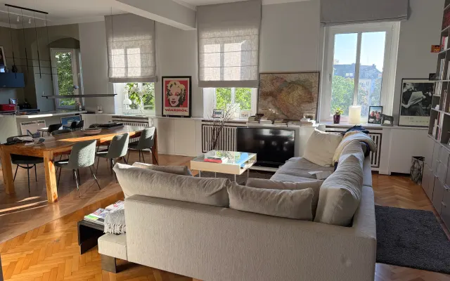 A large, beautiful guest room with access to the balcony...