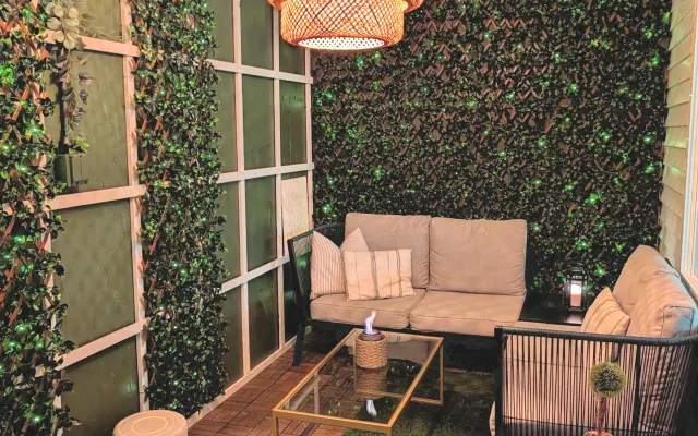 Cozy and modern guest suite with private patio.