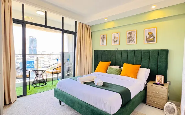 Cozy 1 bedroom with City View, AC+Fast WiFi+SmartTv+Gym+Free Parking