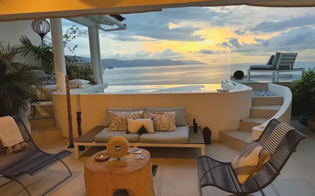 Suite parentale avec vue sur l'océan à la Casa Love, à Puerto Vallarta