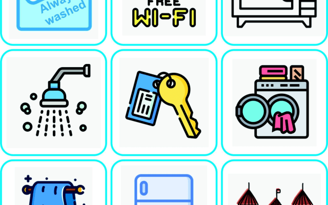 Simple bed in Vilnius, in Benas's room.