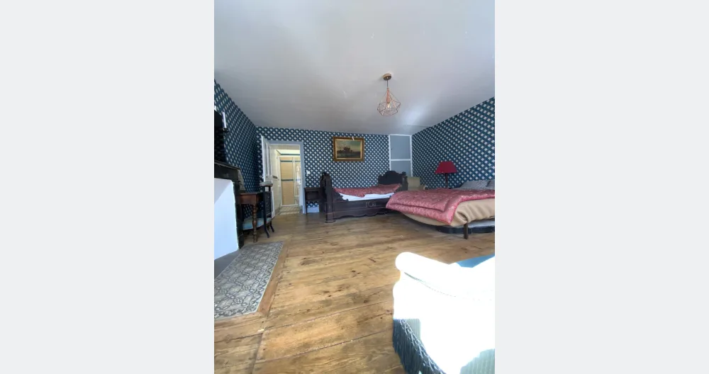 Blue room with en-suite bathroom in a homestay - Picture 2