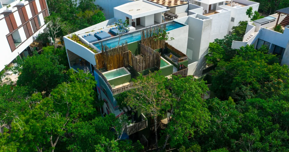 Zimmer im "Clothing Optional" Hotel in Aldea Zama, Tulum - Foto 2