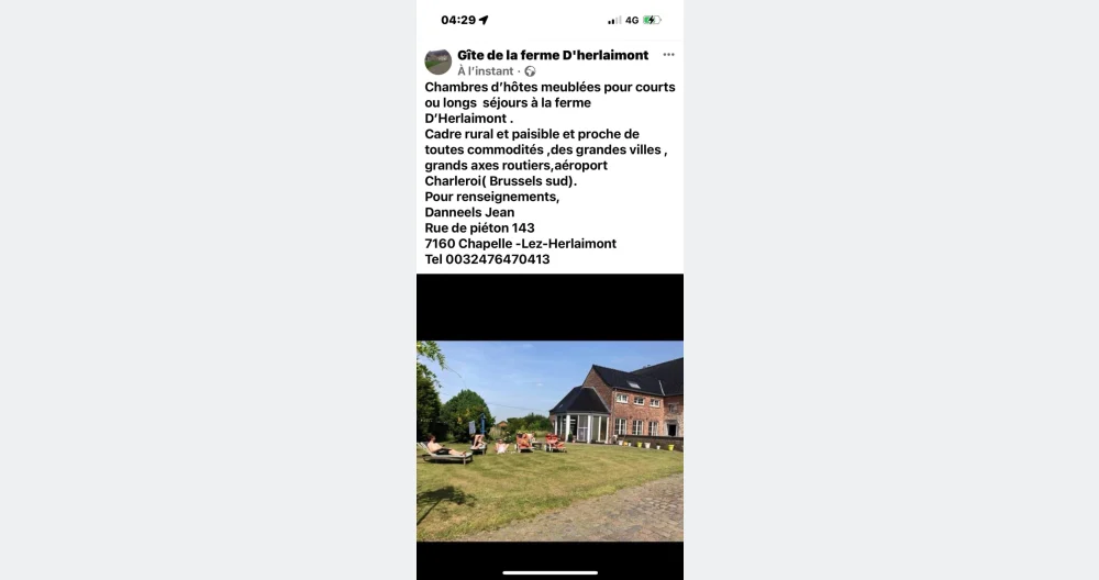 Bed and breakfast Herlaimont fattoria in zona rurale
0032476470413 - Foto 2