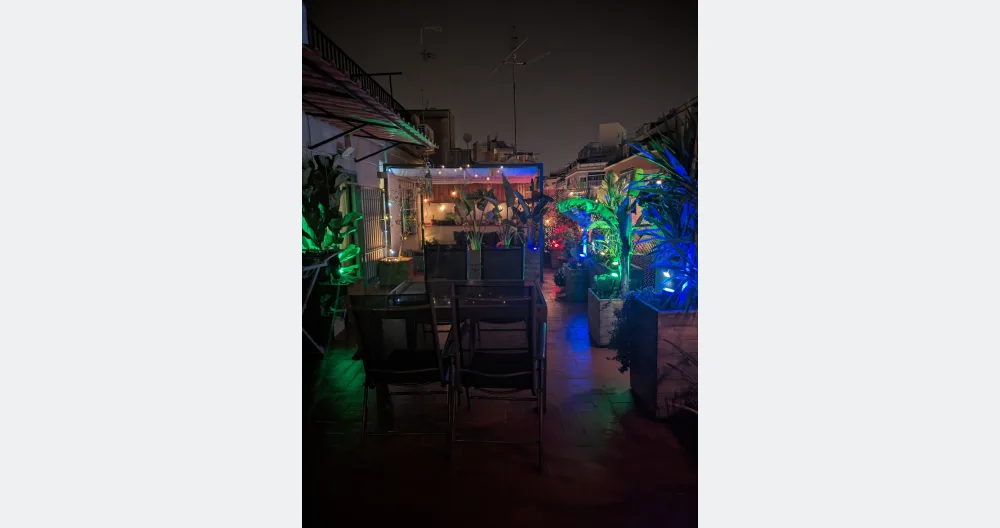 Rui's listing on misterb&b - Terraza por la noche / terrace by night