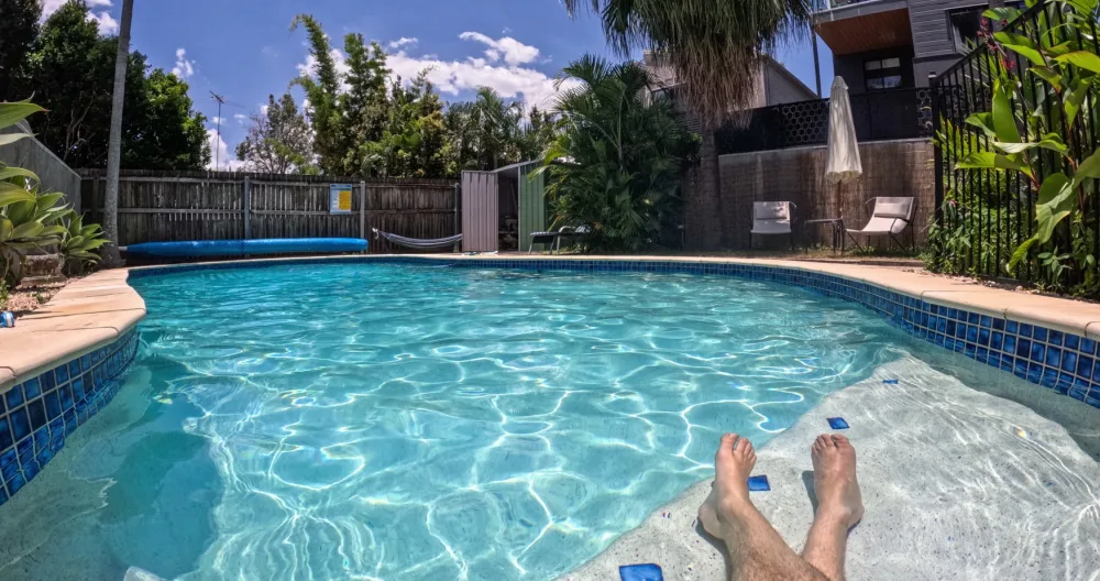 Ocean's listing on misterb&b - Your own private pool! There are neighbours to the side, but most of the time no one's around and when they are they keep to themselves.