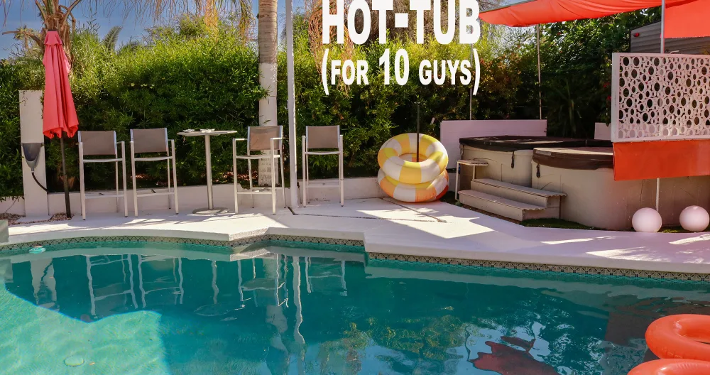 Tony's listing on misterb&b - 2 hot tubs, 1 for 4 guys, and one for 6 guys.