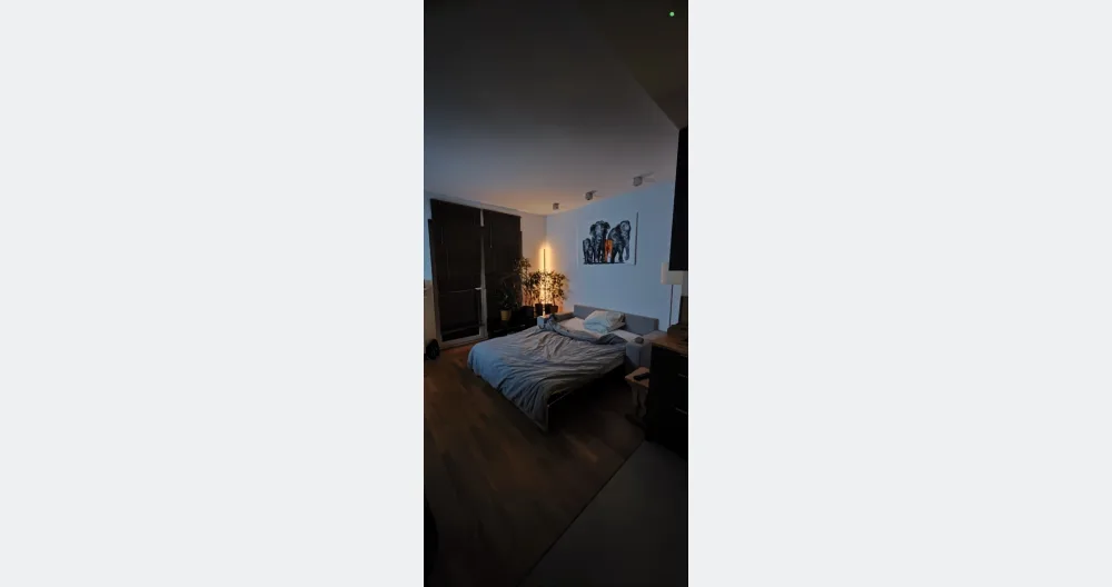 Marcin's listing on misterb&b - bed for quest, 160cm x 200 cm located in main room together with kitchen, shared space with me