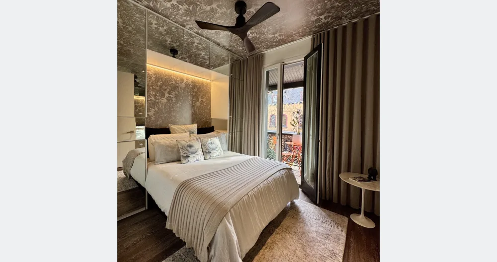Adam's listing on misterb&b - Your bedroom features a double bed; built in wardrobe; ceiling fan and private balcony.