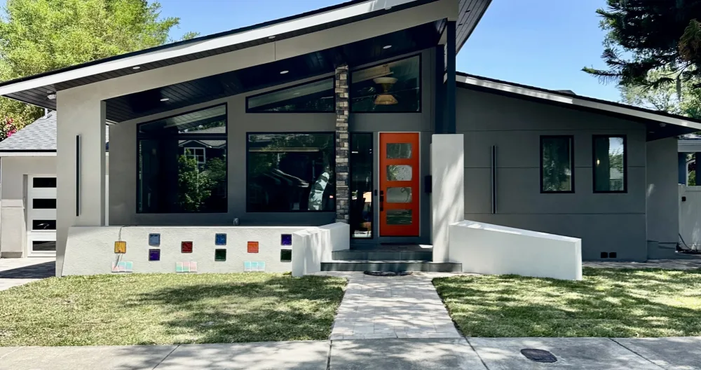 Ken's listing on misterb&b - Front of our home. Remodeled and expanded June 2025. Architecturally designed. 