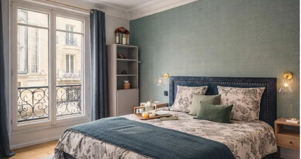 Annonce de Rodolphe sur misterb&b - Chambre moderne parisienne vue latérale jardin du luxembourg